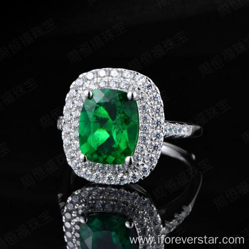 ab grown emerald ring Exquisite Rings jewelry